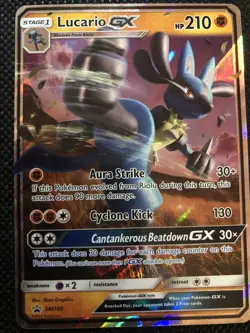 Lucario GX - SM100 - Holo Promo POKEMON SUN & MOON PROMOS LP - Image 4