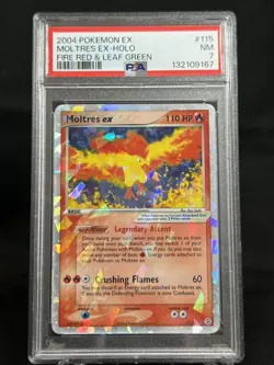 Pokemon Moltres EX Holo Secret Rare Fire Red & Leaf Green 115/112 PSA 7 NM-MT - Image 1