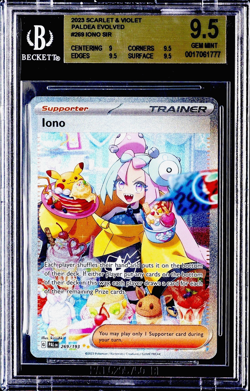 2023 #269 IONO BGS 9.5 PALDEA EVOLVED POKEMON SIR - Image 1