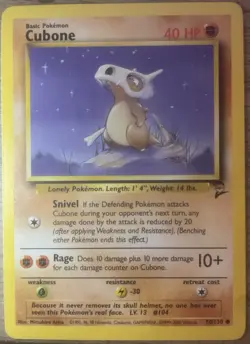 Pokemon Cubone 70/130 Base Set 2 NM - Image 1