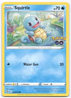 Pokemon TCG Squirtle 015/078 Pokemon Go NM - Image 1