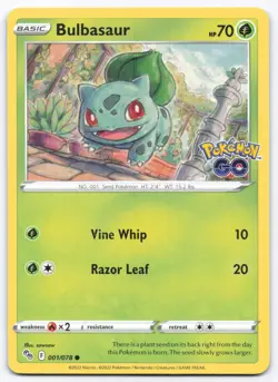 Pokemon TCG Bulbasaur 001/078 Pokemon Go NM - Image 1