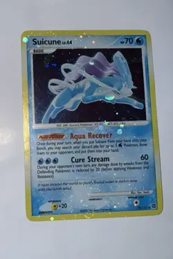 EXTREME HOLO BLEED Error Suicune 19/132 🌀 2 SWIRLS 2007 Secret Wonders Pokemon - Image 3
