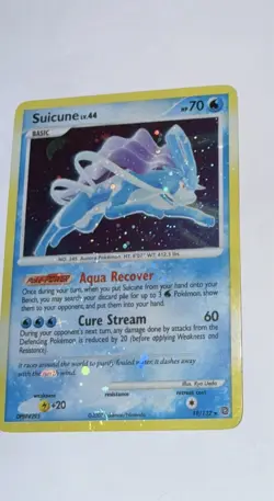 EXTREME HOLO BLEED Error Suicune 19/132 🌀 2 SWIRLS 2007 Secret Wonders Pokemon - Image 4