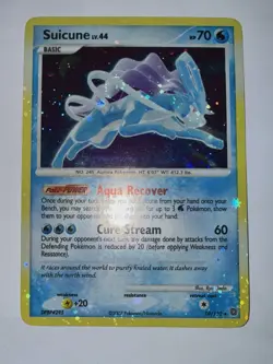 EXTREME HOLO BLEED Error Suicune 19/132 🌀 2 SWIRLS 2007 Secret Wonders Pokemon - Image 5