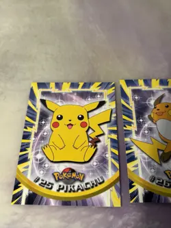 Pikachu 25 + Raichu 26 Black Logo TVAnimation Edition 1999 Topps Pokemon NonHolo - Image 2