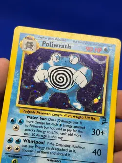 VTG 2000 Pokemon Base Set 2 Poliwrath 15/130 Holo Rare LP - Image 3