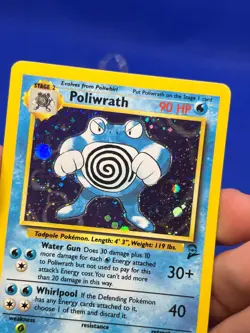 VTG 2000 Pokemon Base Set 2 Poliwrath 15/130 Holo Rare LP - Image 5