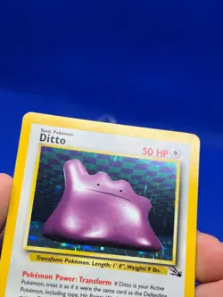 VTG 1999 Pokemon Fossil Unlimited Ditto 3/62 Holo Rare NM -2 - Image 3