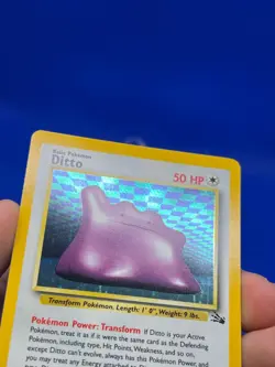 VTG 1999 Pokemon Fossil Unlimited Ditto 3/62 Holo Rare NM -2 - Image 4