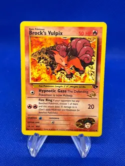 VTG Pokemon Gym Challenge Brock’s Vulpix W Wizards Stamped WOTC Promo MP - Image 1