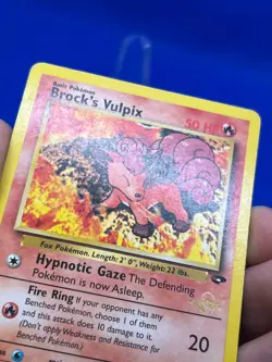 VTG Pokemon Gym Challenge Brock’s Vulpix W Wizards Stamped WOTC Promo MP - Image 5