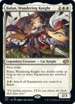 Balan, Wandering Knight - Damaged / Poor MTG Jumpstart 2022 - Image 1