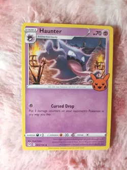 Pokemon Haunter 065/196 Trick or Trade BOOster Card 2023 Halloween Pumpkin Stamp - Image 1