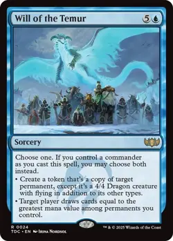 MTG - Will of the Temur - TDC 0024 - Tarkir Dragonstorm - Rare - Magic - Image 1