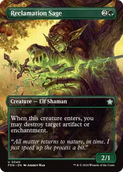 MTG - Reclamation Sage - Borderless - FDN 0340 - Foundations - Magic Gathering - Image 1