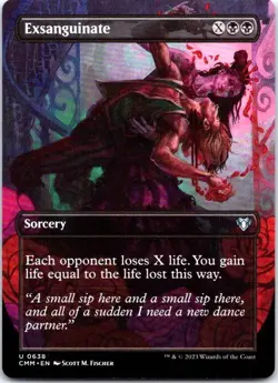 Exsanguinate (Borderless) 638 Uncommon Commander Masters Magic: The Gathering NM - Image 1