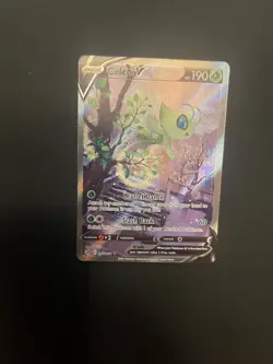 Celebi v Full Alternate Art Holo Pokemon TCG Card 245/264 SWSH Fusion Strike - Image 1