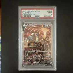 Pokemon Co. Entei V Crown Zenith Galarian Gallery Holo PSA 9 GG36/GG70 - Image 1