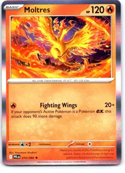 Moltres 014/094 Rare Phantasmal Flames Pokemon Holo Near Mint - Image 1