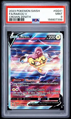 2023 Pokemon Crown Zenith - Raikou V No. GG41 PSA 9 - Image 1