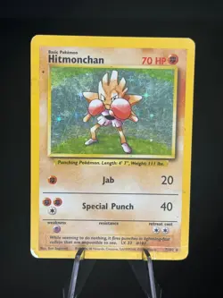 Hitmonchan 7/102 Holo Holo Rare Base Set Unlimited Pokemon Holo Damaged - Image 1