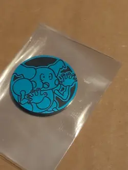 Pokemon Dark Blue Mr. Mime Mini Coin From 151 Chinese - Image 1