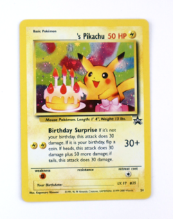 2000 Pokemon Black Star Promo 24 Birthday Pikachu - Image 1