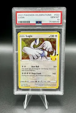 2021 Pokemon Celebrations LUGIA #022 GEM MT PSA 10 - Image 1