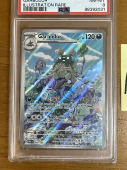PSA 8 2023 Pokemon Par En Garbodor Illustration Rare #204 Pokemon - Image 2