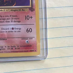 Pokemon TCG Flareon 19/64 Jungle 70HP Rare Unlimited English 1999 Regular - Image 5