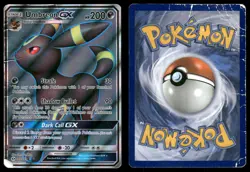 Umbreon GX (Full Art) 142 DAMAGED SM Base Set 149 Holo Pokemon - Image 1