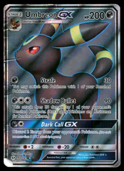 Umbreon GX (Full Art) 142 DAMAGED SM Base Set 149 Holo Pokemon - Image 2