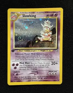 Pokemon Slowking 1st Edition Holo Rare Neo Genesis 14/111 LP *swirl🌀 - Image 1