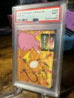 1998 Pokemon Japanese Topsun VS #026 Raichu PSA 9 - Image 2