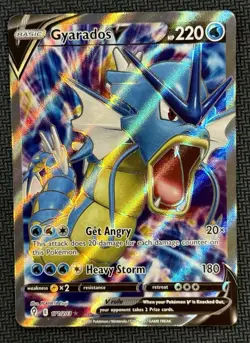 Pokemon TCG Gyarados V Full Art 171/203 SWSH07: Evolving Skies Holo Rare NM - Image 1