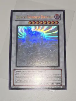 Yugioh Black-Winged Dragon GHOST rare! THSD Unlimited Edition - Image 2