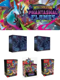 🔥Pokemon Center Phantasmal Flames ETB x2🔥Display✅Booster Bundle x2🚨PRESALE‼ - Image 1