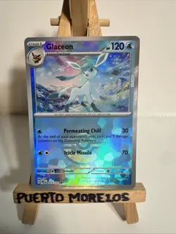 Glaceon (Poke Ball Pattern) 025/131 Rare Prismatic Evolutions Pokemon Near Mint - Image 1