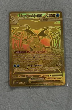 Pokemon TCG Mega Greninja EX 122/086 GOLD UR SECRET RARE English NM Chaos Rising - Image 1
