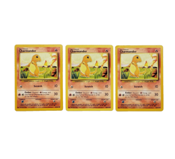 1999 Pokemon Charmander Base Set #46/102 (x3) pokemon - Image 1