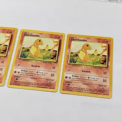 1999 Pokemon Charmander Base Set #46/102 (x3) pokemon - Image 4