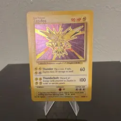 Wizards of the Coast Pokemon TCG Zapdos 16/102 Base Set Holo Rare EN 1999 - Image 4