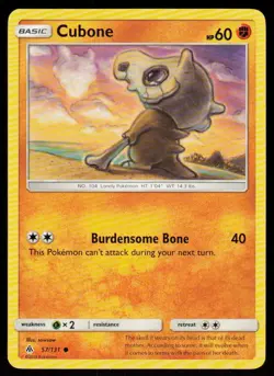 Cubone 57/131 Common Forbidden Light Pokemon Near Mint - Image 1