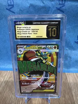 CGC 10 Pristine Mega Lucario ex 228/193 Japanese Mega Dream Ex 2025 Holo - Image 2