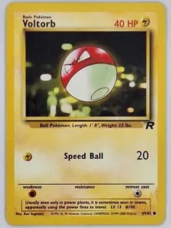 Pokemon WOTC Voltorb 69/82 Team Rocket Unlimited Common MP - Image 1