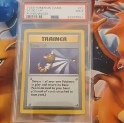 WOTC Pokemon PSA 9 1999 Base Set Shadowless Scoop Up 78/102 English Regular Rare - Image 1