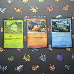 Pokemon Ascended Heroes Pin Collection Promos Chikorita Tepig Totodile - Image 1
