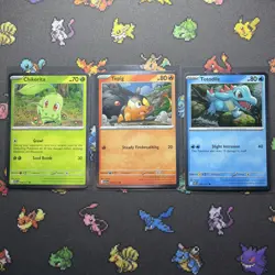 Pokemon Ascended Heroes Pin Collection Promos Chikorita Tepig Totodile - Image 1