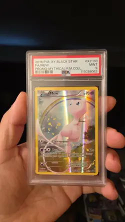 Pokemon TCG Mew XY110 XY Promo Holo English 2016 Basic HP 70 PSA 9 - Image 1